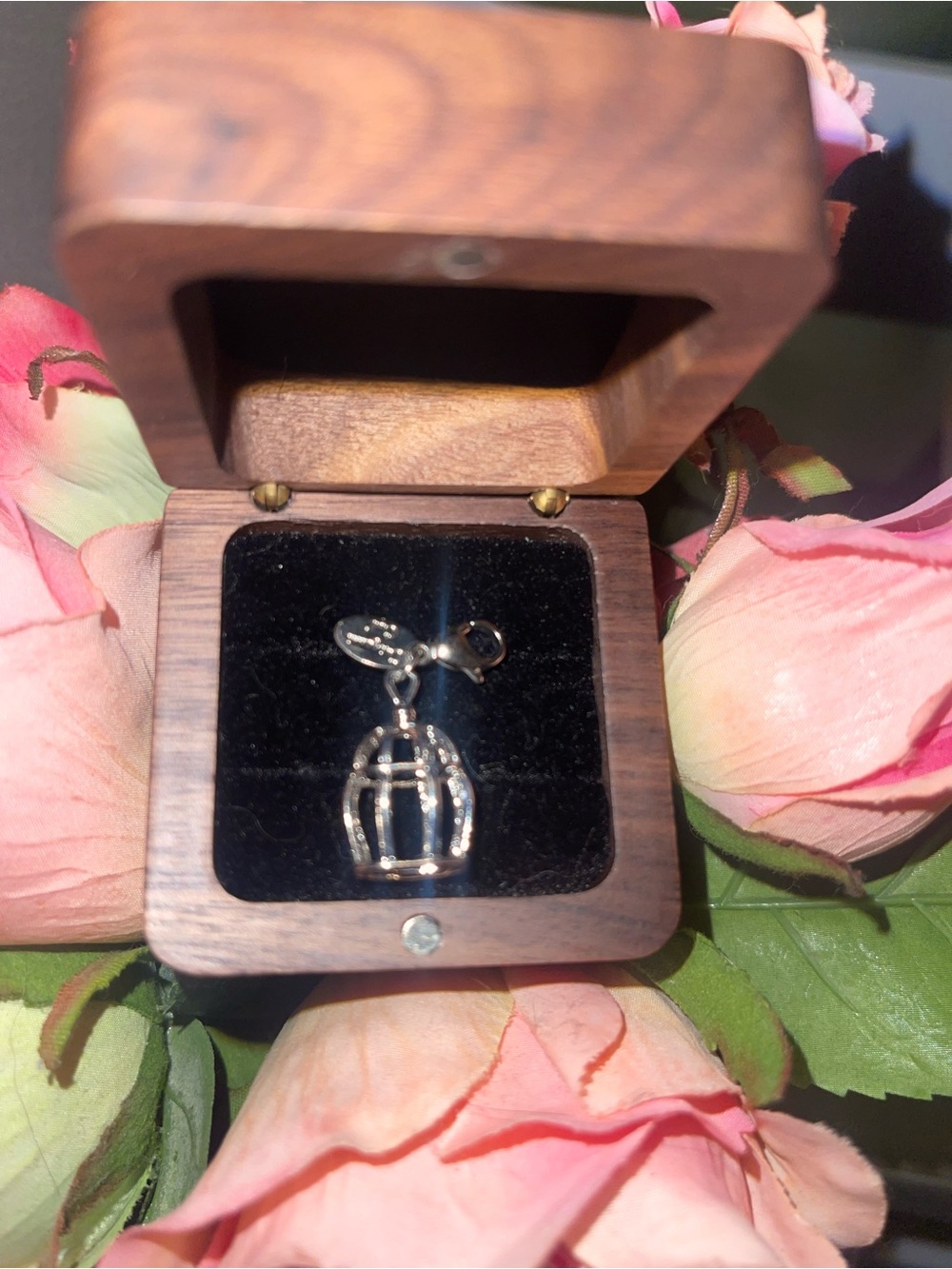 Origami Owl Silver Cage Charm Pendant with Bail